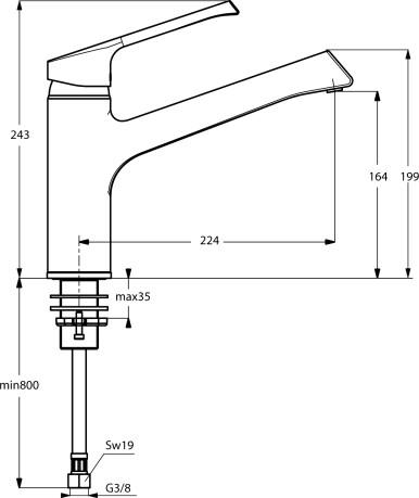  Ideal Standard Retta B8981AA   