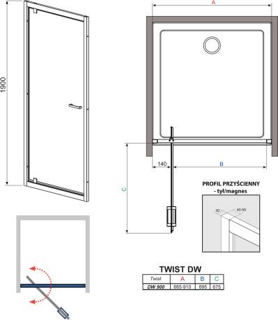     Radaway Twist 90  