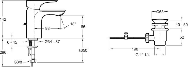  Jacob Delafon Gabin E78126-CP  