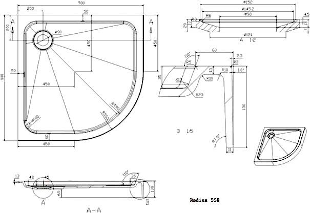    De Aqua Radius APD9090-R 9090